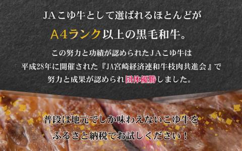 宮崎黒毛和牛『こゆ牛』赤身焼肉 600g A4等級以上【C262】