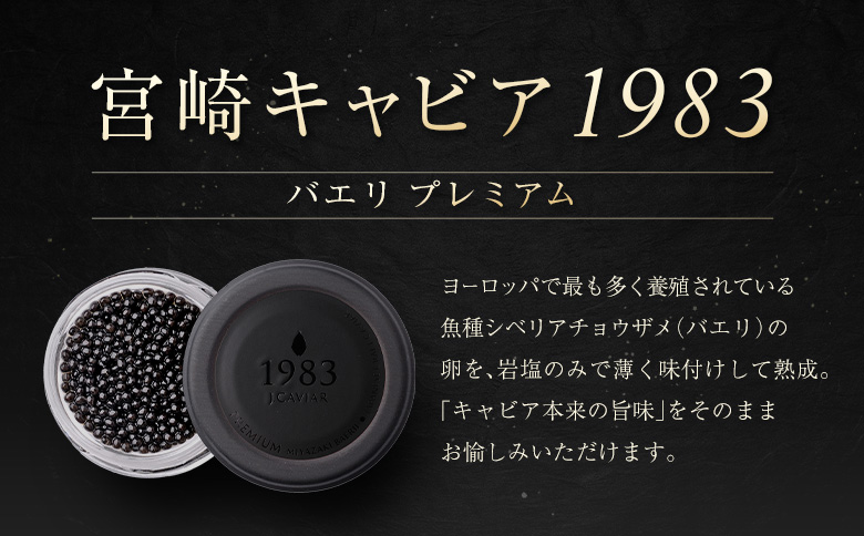 宮崎キャビア1983 バエリ プレミアム 計20g 贈答品 高級 魚卵 国産【E249】