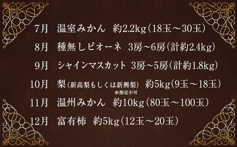 旬のロイヤルフルーツ定期便 12ヵ月コース【G28-25】