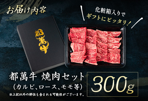 赤身主体の黒毛和牛＜都萬牛＞焼肉セット 300g