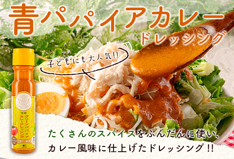 青パパイアドレッシング 2種（青パパイア・青パパイアカレー）合計4本セット【A295】