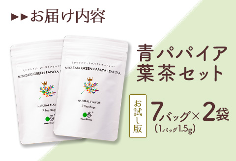 ［お試し］グリーンパパイアティー 葉茶セット（ティーバッグタイプ）ポスト投函【P2】