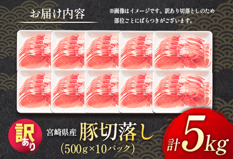 ＜配送月が選べる!!＞「訳あり」宮崎県産 豚切落し 5kg 2026年2月にお届け【C325-2506-202602】 2026年2月にお届け