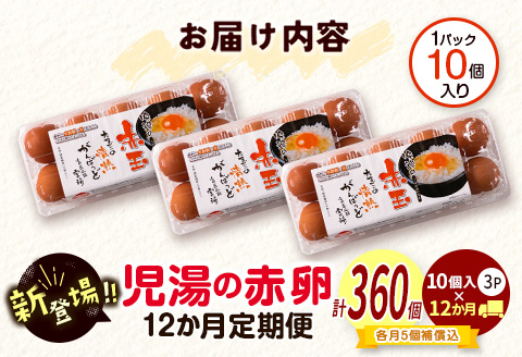 新鮮 たまご 定期便 児湯の赤卵30個×12か月定期便 数量限定 期間限定 国産 おすすめ 人気 生活応援【E253-09】