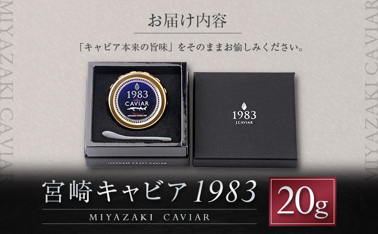 宮崎キャビア1983 計20g 贈答品 高級 魚卵 国産【E247】
