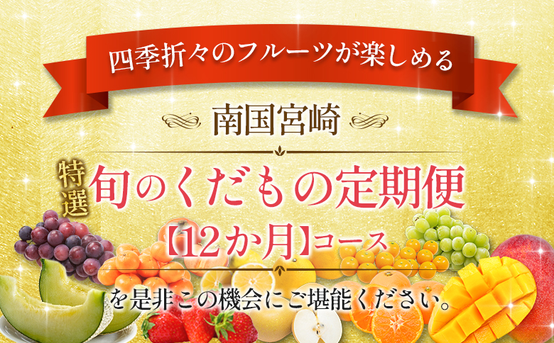 南国宮崎 〈特選〉旬のくだもの定期便 12ヵ月コース【F84-25】