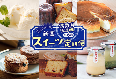 ［偶数月配送］新富スイーツ定期便【F121】