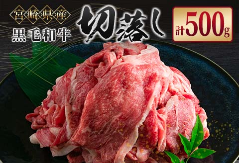 宮崎県産 黒毛和牛切落し 500g【A286】