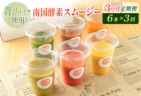 「定期便3か月コース」南国酵素スムージー　200ml×6本セット×3回