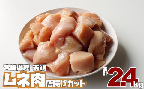 小分け真空パック！若鶏＜ムネ肉＞唐揚げカット 200g×12パック