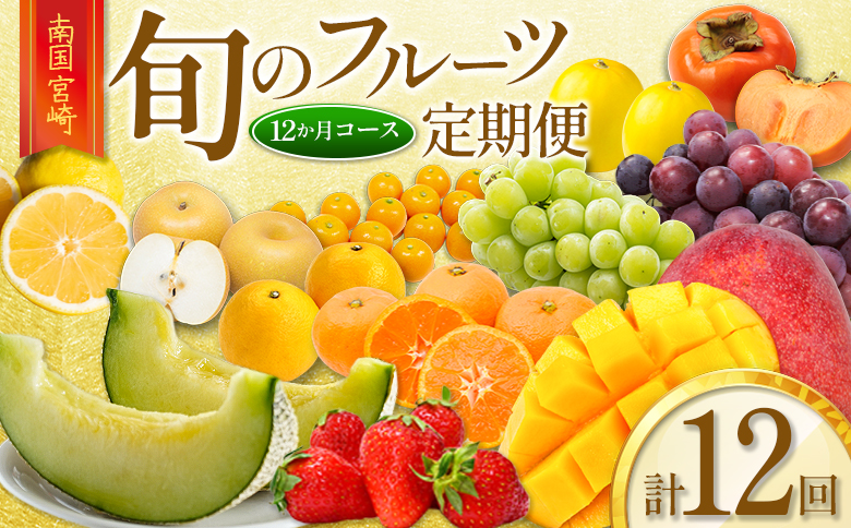 南国宮崎からお届け！旬のフルーツ 12ヵ月定期便【F105-25】