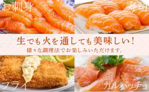 西米良サーモン ロイン(皮なし柵どり真空)