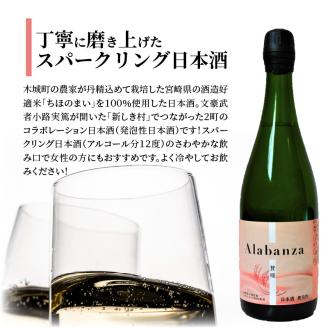  【先行予約】令和8年産 木城町・毛呂山町 新しき村友情都市コラボ日本酒２種２本セット(城１本・Alabanza１本)  K21_0037