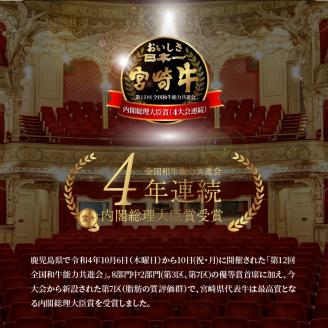 宮崎牛 ロースステーキ１kg   K18_0011_6