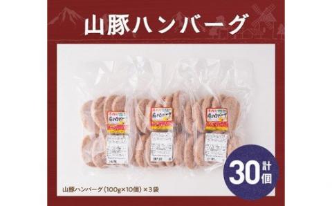 きじょん山豚 ハンバーグ ３０個　豚肉[G7504]