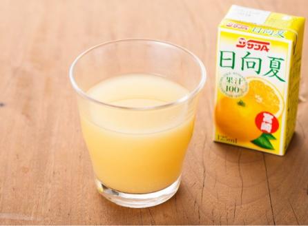 『サンA日向夏ジュース100%』125ml×24本セット【ジュース 果汁100％ フルーツジュース 紙パック 日向夏 宮崎県】[F3021]