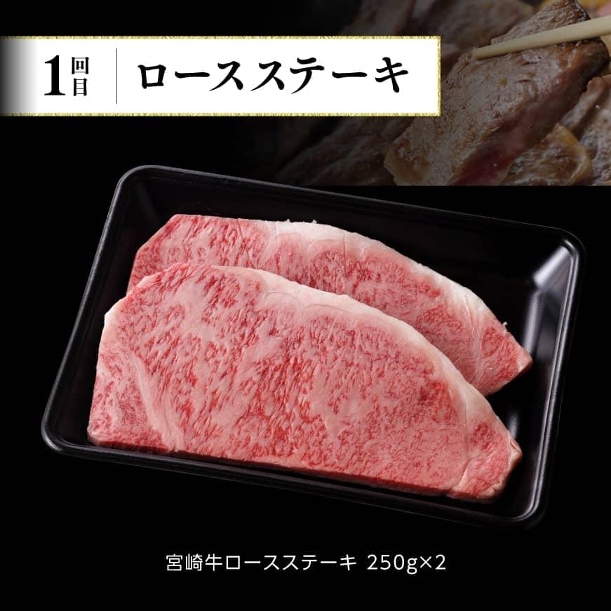 【定期便】宮崎牛３ヶ月定期便Ｂ‐１　肉牛牛肉国産牛肉九州産牛肉宮崎県産牛肉牛肉黒毛和牛ミヤチク牛肉全3回牛肉送料無料牛肉 [D00677t3]