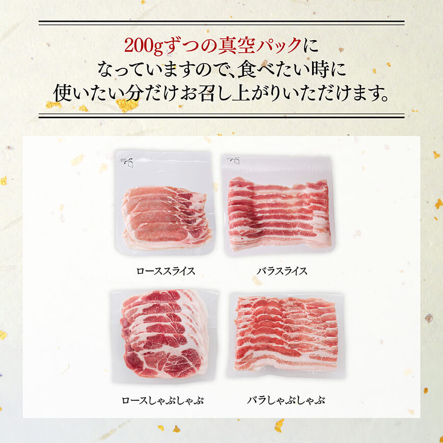 【豚肉】「まるみ豚」宮崎県産豚肉スライスしゃぶしゃぶセット計1.6㎏ 【肉 豚肉 すき焼き すきしゃぶ】 [D11508]