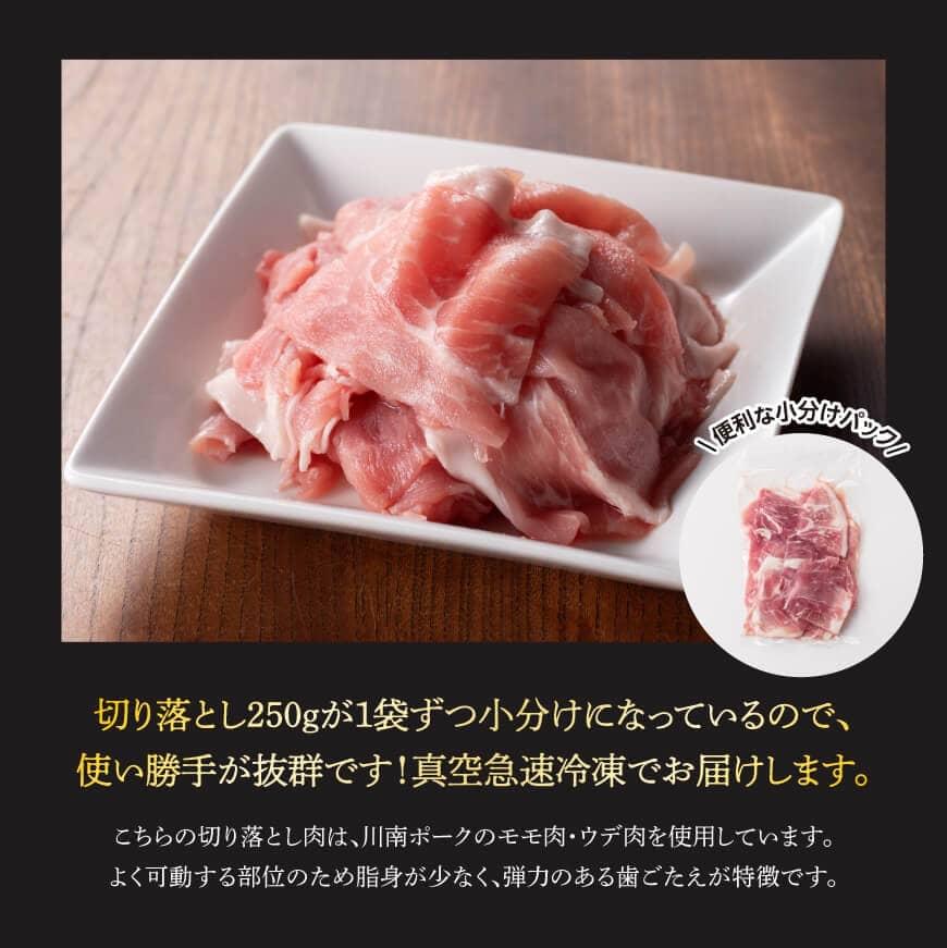 【3ヶ月定期便】川南ポーク豚小間切れ4.5kg(250g×18パック) 【 宮崎県産 川南町産 豚肉 肉 切り落とし 小分け 定期便 送料無料 】 [C05001t3]