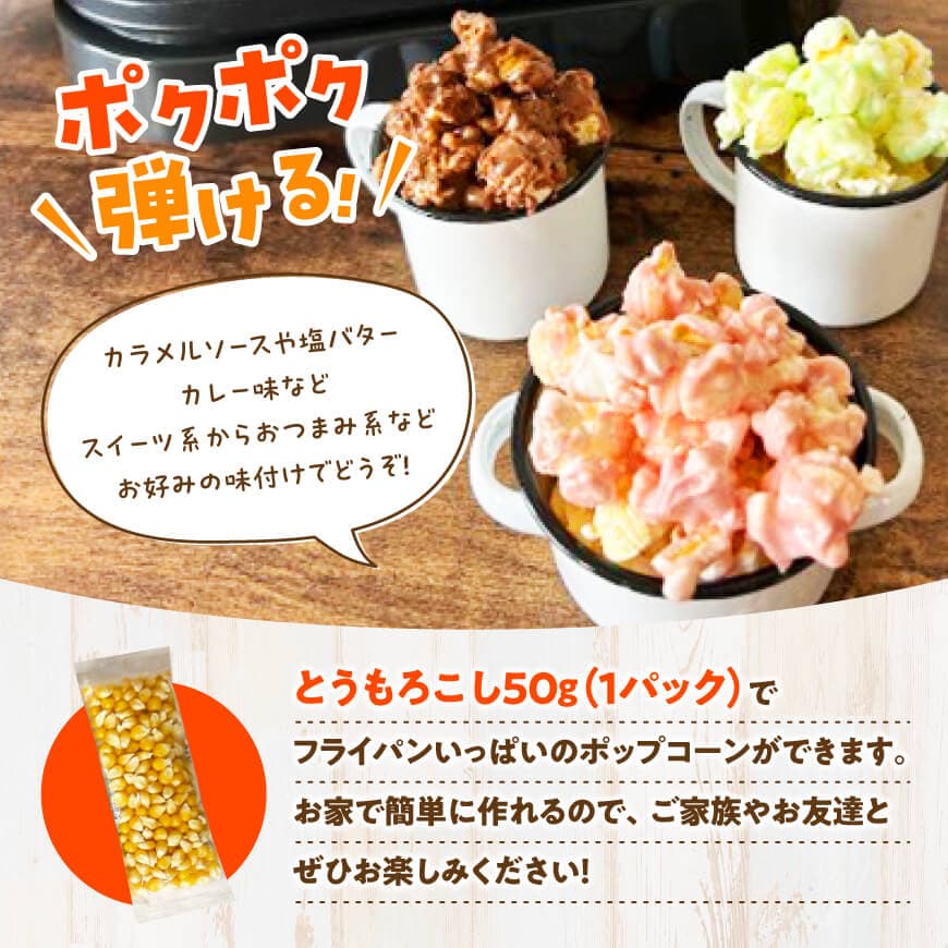 国産ポップコーン用（乾燥とうもろこし）　250g（個包装50g×5パック） 【 数量限定 期間限定 宮崎県産 ポップコーン 】[C07108]