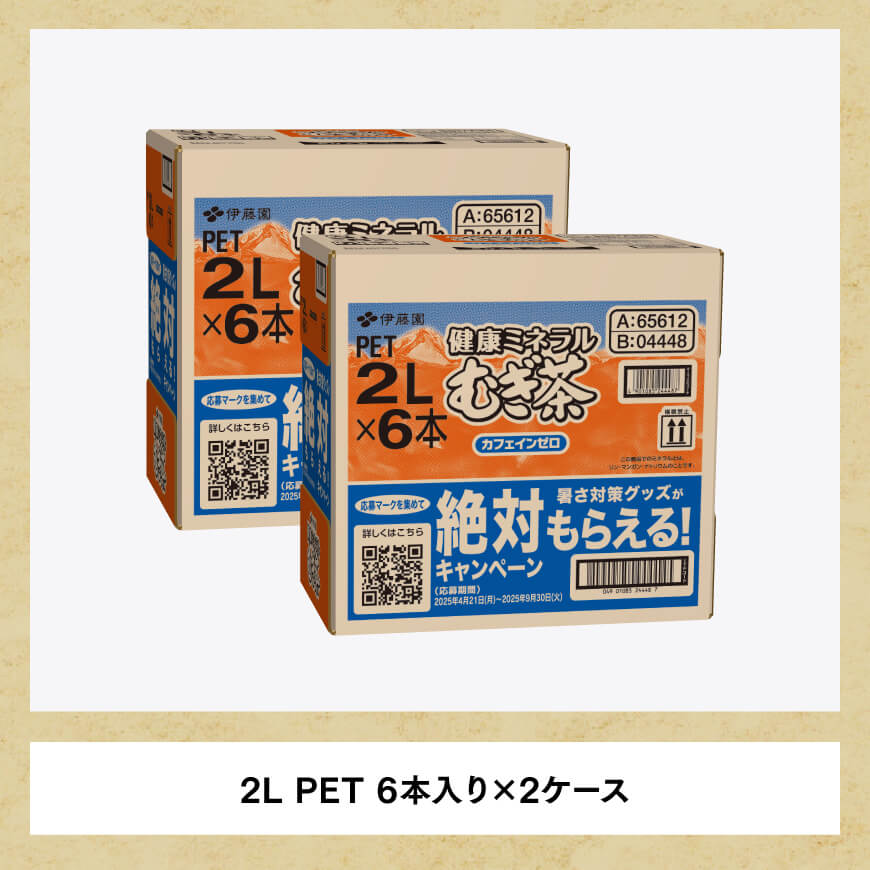 【6ケ月定期便】伊藤園 健康ミネラル むぎ茶 2L×6本×2ケース PET　お茶お茶麦茶ムギ茶飲料お茶麦茶水分補給お茶麦茶備蓄お茶ソフトドリンクお茶麦茶ペットボトルお茶麦茶カフェインゼロお茶麦茶カロリーゼロお茶麦茶 [D07359t6]