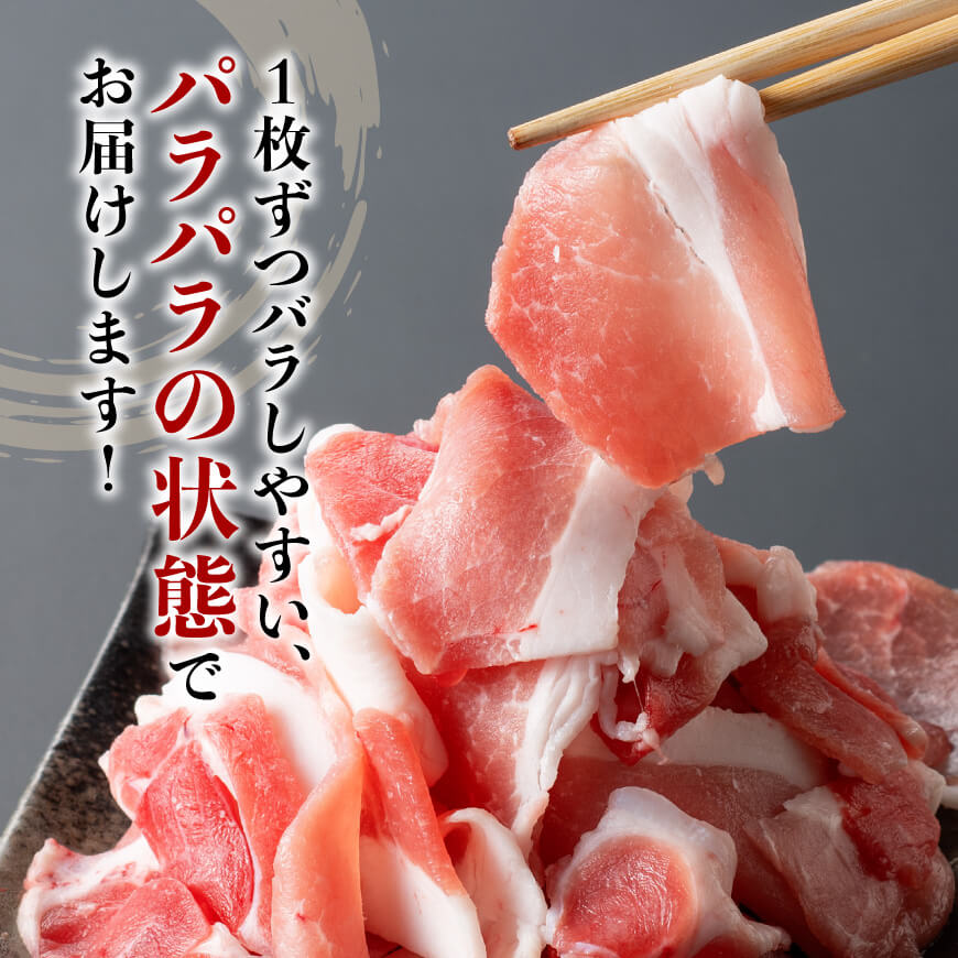 【12ヶ月定期便】宮崎県産豚肉　放牧豚パラパラ小間切れ1.25kg（250g×5袋）【 豚肉 豚 肉 小間切れ 細切れ 炒め物 】[C08104t12]