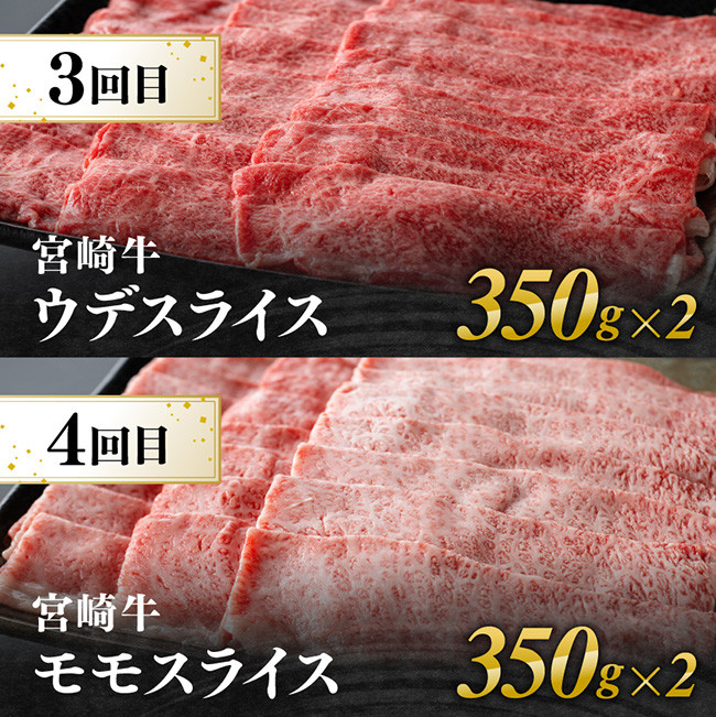 【6ヶ月定期便】宮崎牛すきしゃぶ 【肉 牛肉 スライス すき焼き しゃぶしゃぶ】 [E11131t6]
