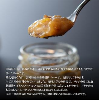 宮崎県産皮ごとバナナジャム（120g×3個入り）【国産 バナナ ジャム 皮ごと 食物繊維 ポリフェノール 無農薬】[F5807]