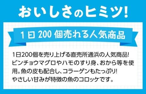 川南漁港『通浜直売所』びんちゃんコロッケ 【 人気商品 惣菜 ビンチョウマグロ ハモ ヘルシー 揚げるだけ 】[H1703]