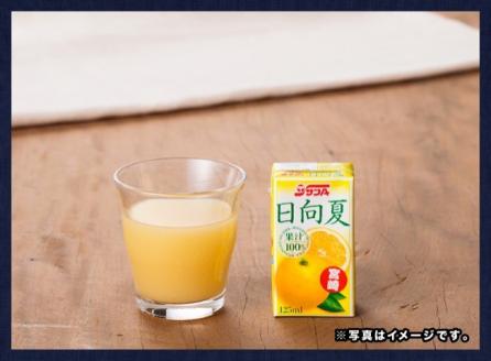 『サンA日向夏ジュース100%』125ml×24本セット【ジュース 果汁100％ フルーツジュース 紙パック 日向夏 宮崎県】[F3021]
