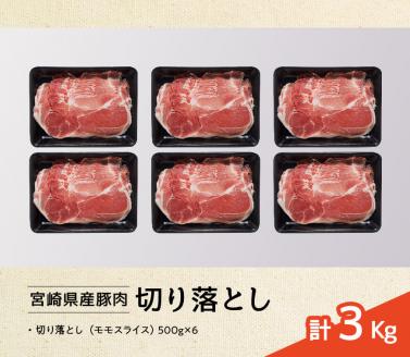 宮崎県産豚肉切り落とし3kg　豚肉[G7519]