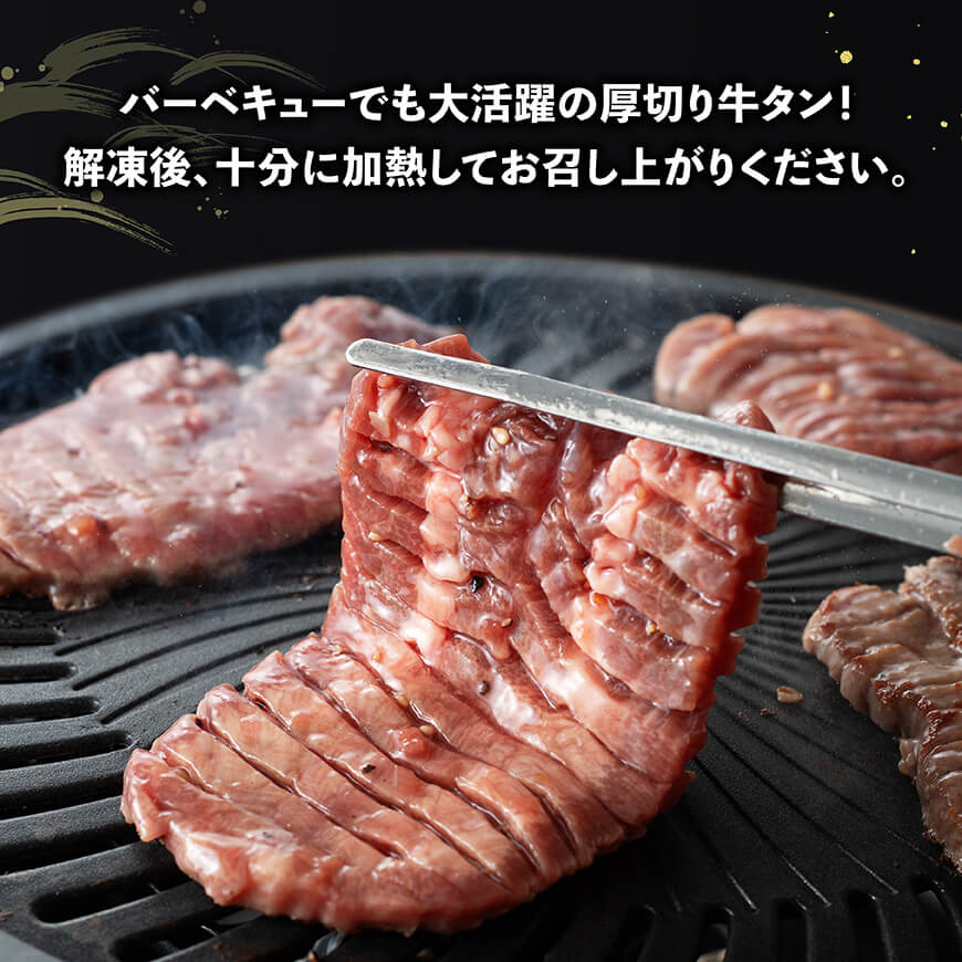 【訳あり】「メガ」容量！特製塩だれ厚切り牛タン　1kg（500g×2）牛 牛肉 牛タン 焼肉  [C05301]