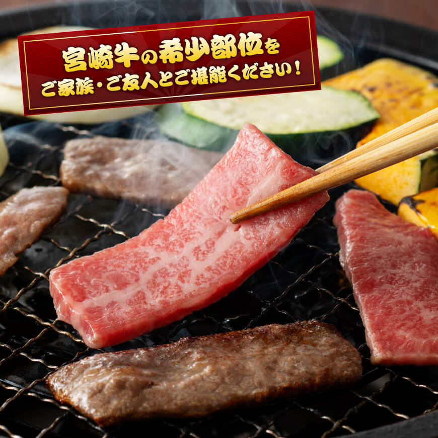 【ANA限定】希少部位！宮崎牛焼肉500g(カイノミまたはフランク) 【肉 牛肉 ミヤチク 焼肉 ANAオリジナル】 [D0614]