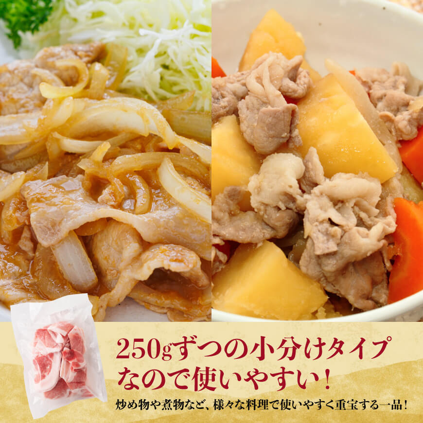 【小分け！】宮崎県産豚肉　放牧豚パラパラこま切れ1.25kg（250g×5袋）【 豚肉 豚 肉 小間切れ 細切れ 炒め物 】 [C08104]