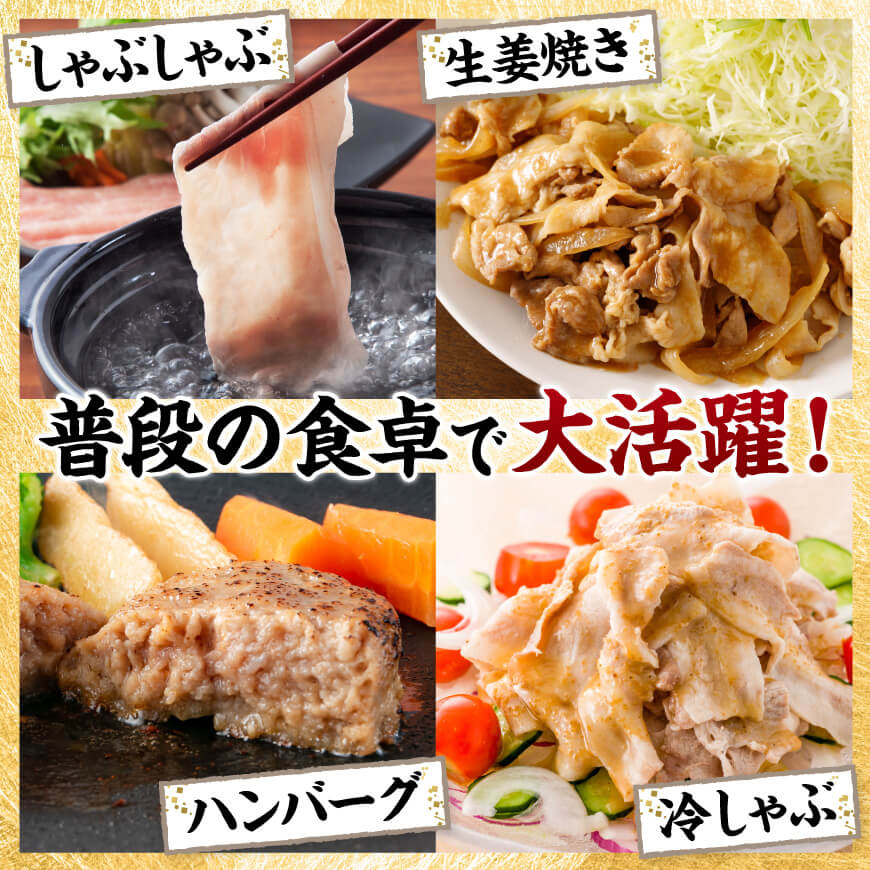 宮崎県産豚肉 4種 3.8kg 【 豚肉 豚 肉 宮崎県産 セット 切り落とし しゃぶしゃぶ ミンチ 送料無料 】[C11619]