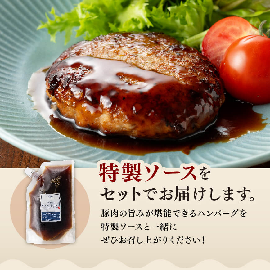 【令和8年3月発送】さんきょうみらい豚 ”ふんわりやわらか” ハンバーグセット(90g×11P、ソース200g付) 【 豚肉 国産 肉 豚 おかず 惣菜 ハンバーグ 】 [D00101r803] 【令和8年3月発送】