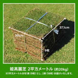 老舗日向芝産「姫高麗芝」2平方メートル 【 2㎡ 九州産 川南町産 宮崎県産 芝生 日本芝 ガーデニング 】[F10302]