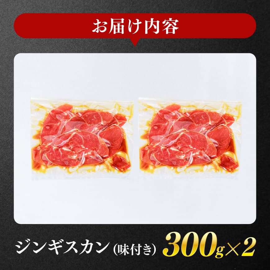 宮崎県産羊肉　寿ジンギスカン600g（300g×2） 【 肉 羊肉 国産 九州産 川南町産 ジンギスカン 羊 ひつじ 味付き 】[D11904]