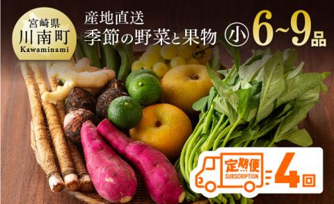 【定期便】産直おすず村 季節の野菜と果物 厳選 詰め合わせセット（小） 【 旬野菜 フルーツ 直売所 産地直送 宮崎県産 】[G3802]