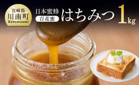 はちみつ（百花蜜）1ｋｇ【蜂蜜 国産 九州産 宮崎県産 はちみつ 川南町産】[G5701]