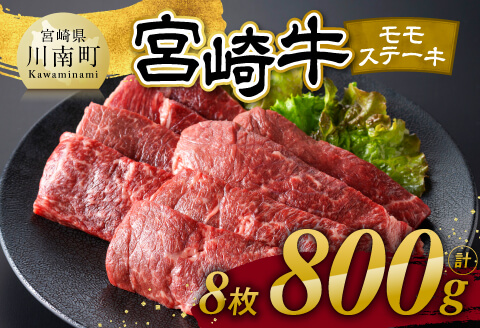 【令和8年2月発送】宮崎牛モモステーキ8枚800g 【 肉 牛肉 国産 宮崎県産 宮崎牛 黒毛和牛 和牛 焼肉 ステーキ 4等級 A4ランク モモ 】 [C11104r802] 【令和8年2月発送】