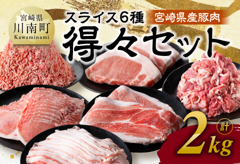 【令和8年3月発送】宮崎県産豚肉6種得々セット2kg 【 肉 豚肉 生姜焼き とんかつ ハンバーグ 】[C11124r803] 令和8年3月発送