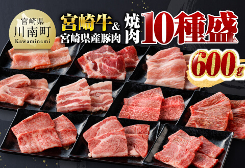 ※令和8年2月発送※ 宮崎牛＆宮崎県産豚肉焼肉10種 【肉 牛肉 豚肉 ミヤチク】 [C00679r802]