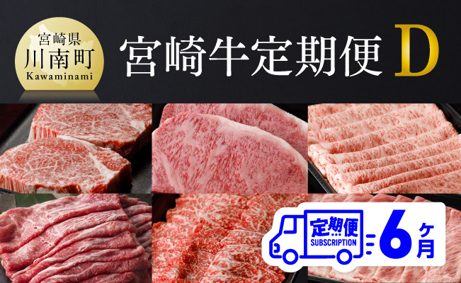 【６ヶ月定期便】宮崎牛定期便D　牛肉[D00685t6]