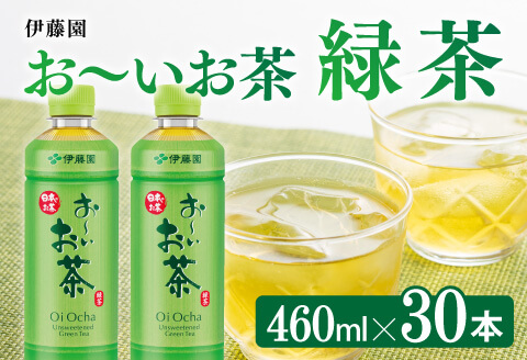 お～いお茶 緑茶 460ml×30本 PET 【 飲料 飲み物 ソフトドリンク お茶 ペットボトル スリム スマートボトル 備蓄 長期保存 送料無料 】 [C07323]