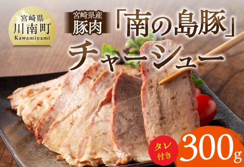 宮崎県産豚肉　「南の島豚」チャーシュー300g（タレ付）【 宮崎県産 国産 肉 豚 豚肉 モモ肉 肩肉 チャーシュー 宮崎県 川南町 送料無料  】[D12101]