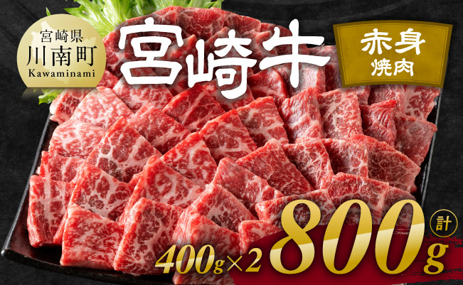 【令和8年1月発送】宮崎牛赤身焼肉 800g (400g×2) 【 肉 牛肉 国産 宮崎県産 宮崎牛 黒毛和牛 和牛 焼肉 BBQ 4等級 A4ランク ウデ モモ 】[E11120r801] 【令和8年1月発送】