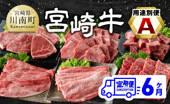 【6ヶ月定期便】 宮崎牛用途別便A　牛肉[E11130]