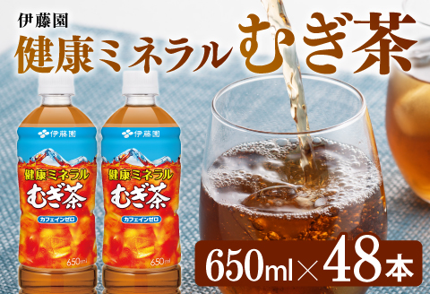 伊藤園 健康ミネラル むぎ茶 650ml×48本 PET 【 お茶 麦茶 ムギ茶 飲料 水分補給 ソフトドリンク ペットボトル カフェインゼロ カロリーゼロ 】 宮崎県 川南町[D07358]