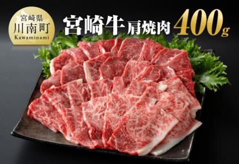 宮崎牛 肩焼肉 400g 牛肉[E11003]